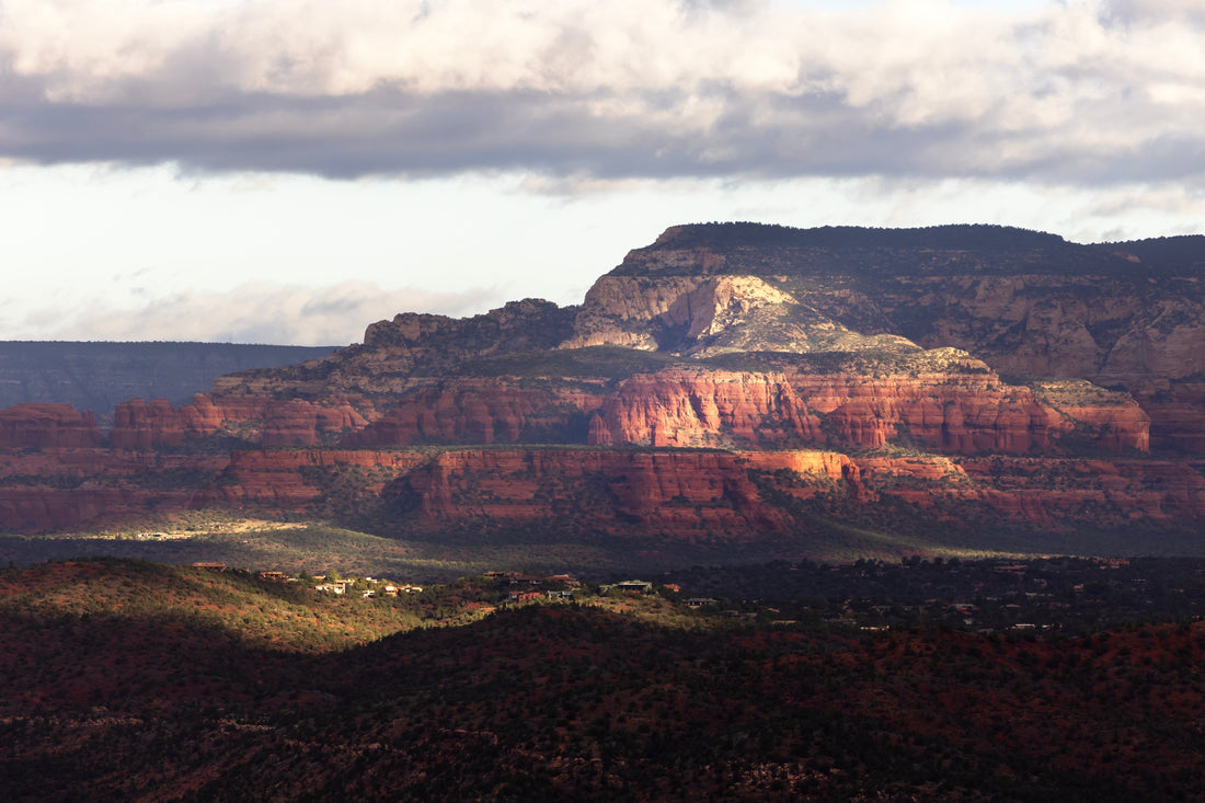 Lighting creating beautiful colours over the mountains of Sedona