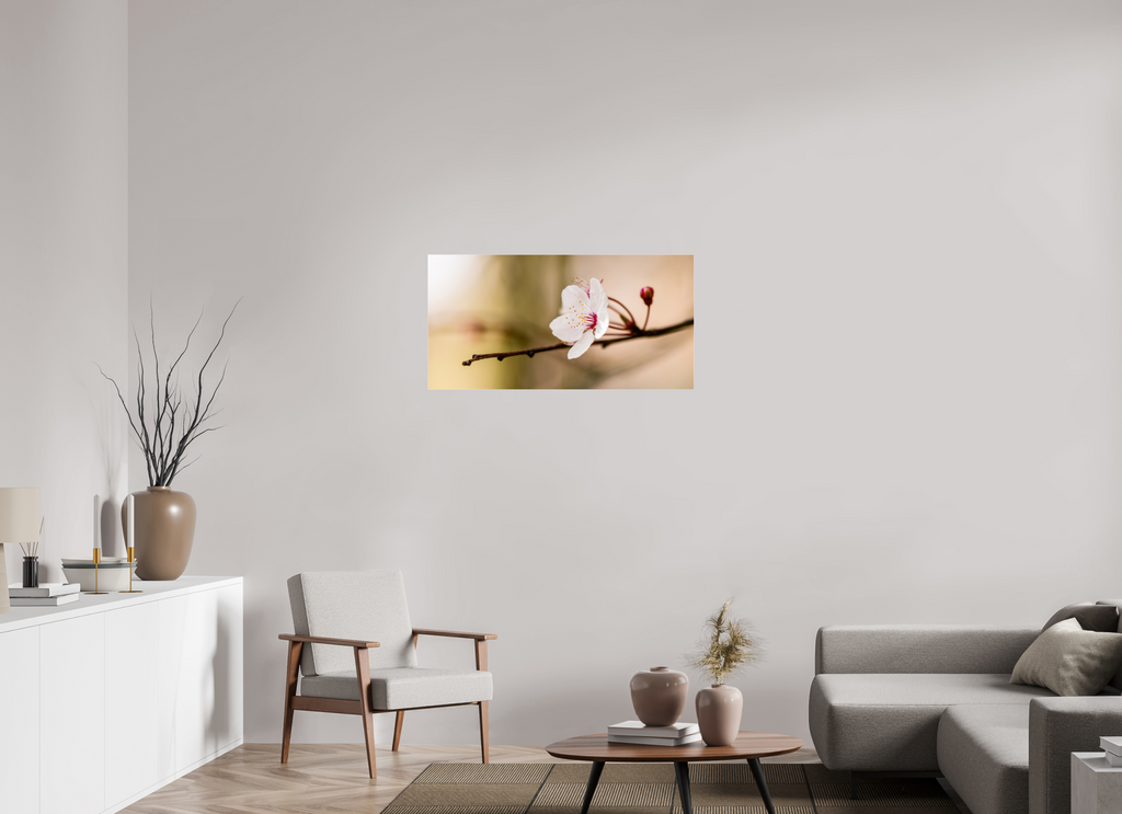 98.7 x 50 cm, Photo Print Under Acrylic Glass Cherry Blossom