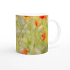 Wild Poppy Flower Ceramic Mug – 11oz Glossy Coffee Cup - Perfect Captures Photography