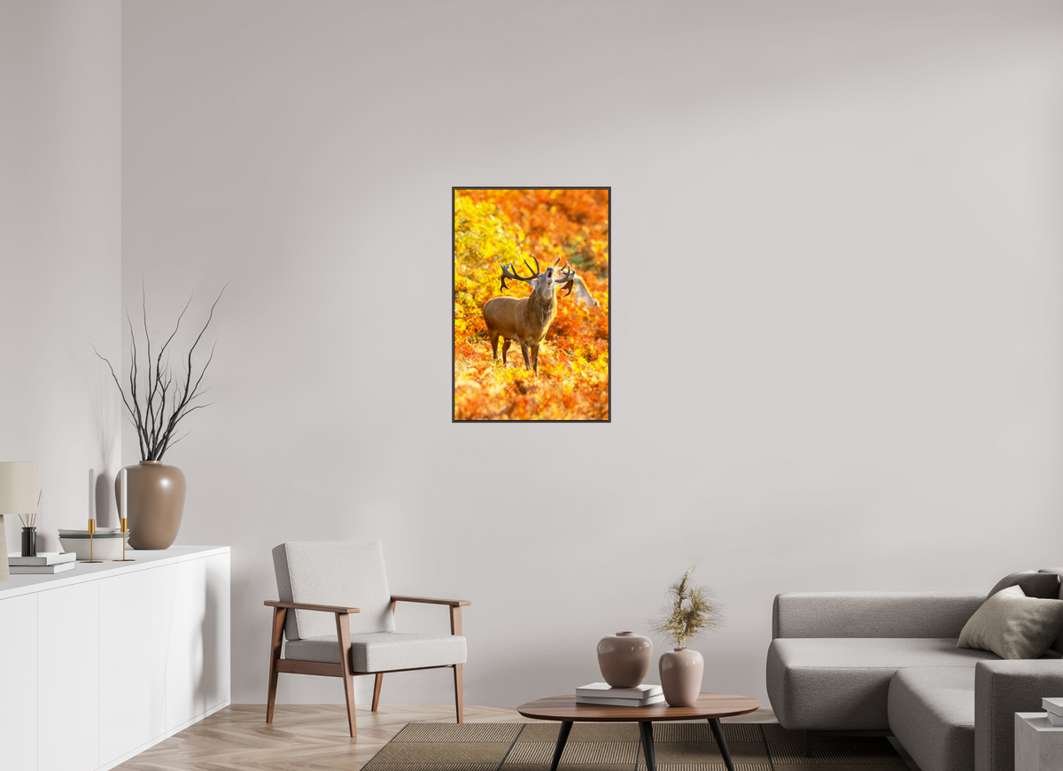 60 x 90 cm, Brown Floater Frame deer