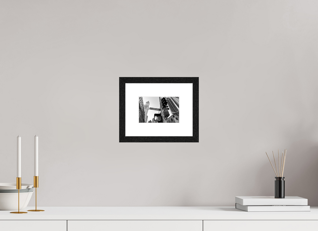 15 x 10 cm, Hamburg 40 mm Black Frame with Black and White Paper Boston
