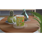 Wild Poppy Flower Ceramic Mug – 11oz Glossy Coffee Cup - Perfect Captures Photography
