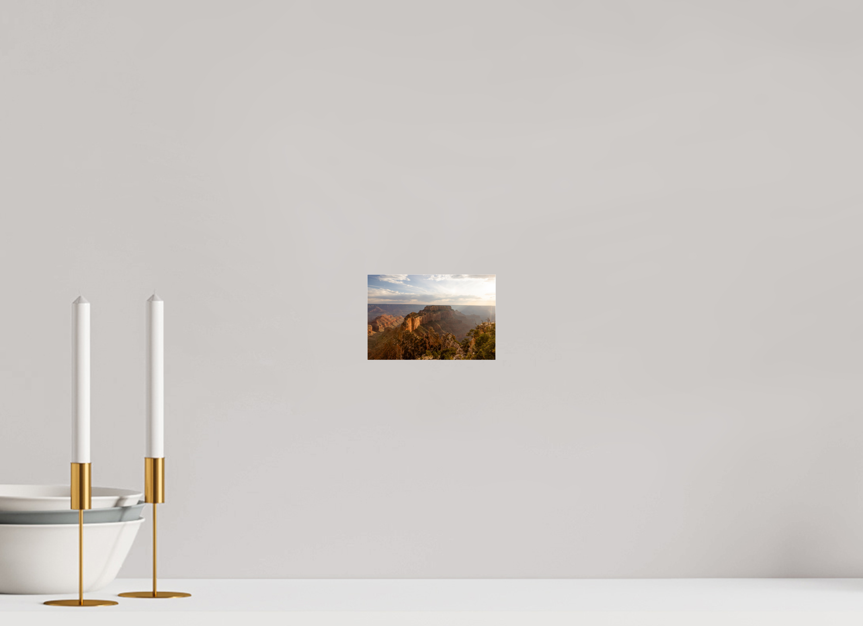 15 x 10 cm, Photo Print Under Acrylic Glass Golden Hour over the North Rim of the Grand Canyon