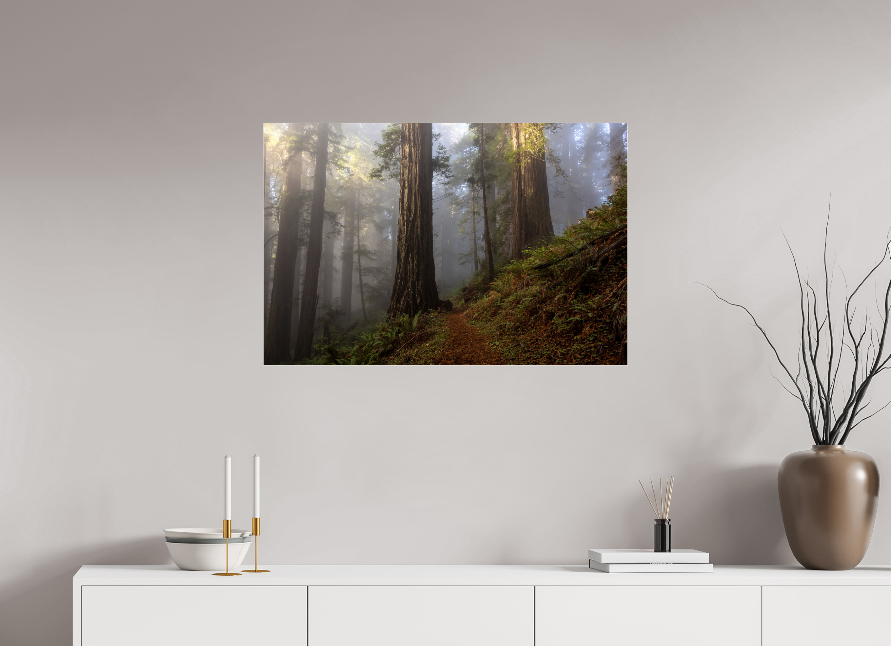 90 x 60 cm, Photo Print Under Acrylic Glass Redwood