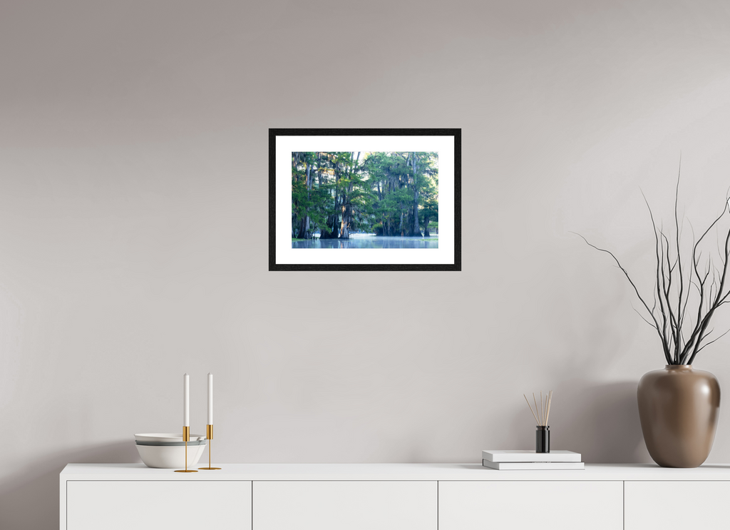 45 x 30 cm, Black Frames The Mystery of Caddo Lake Fine Art