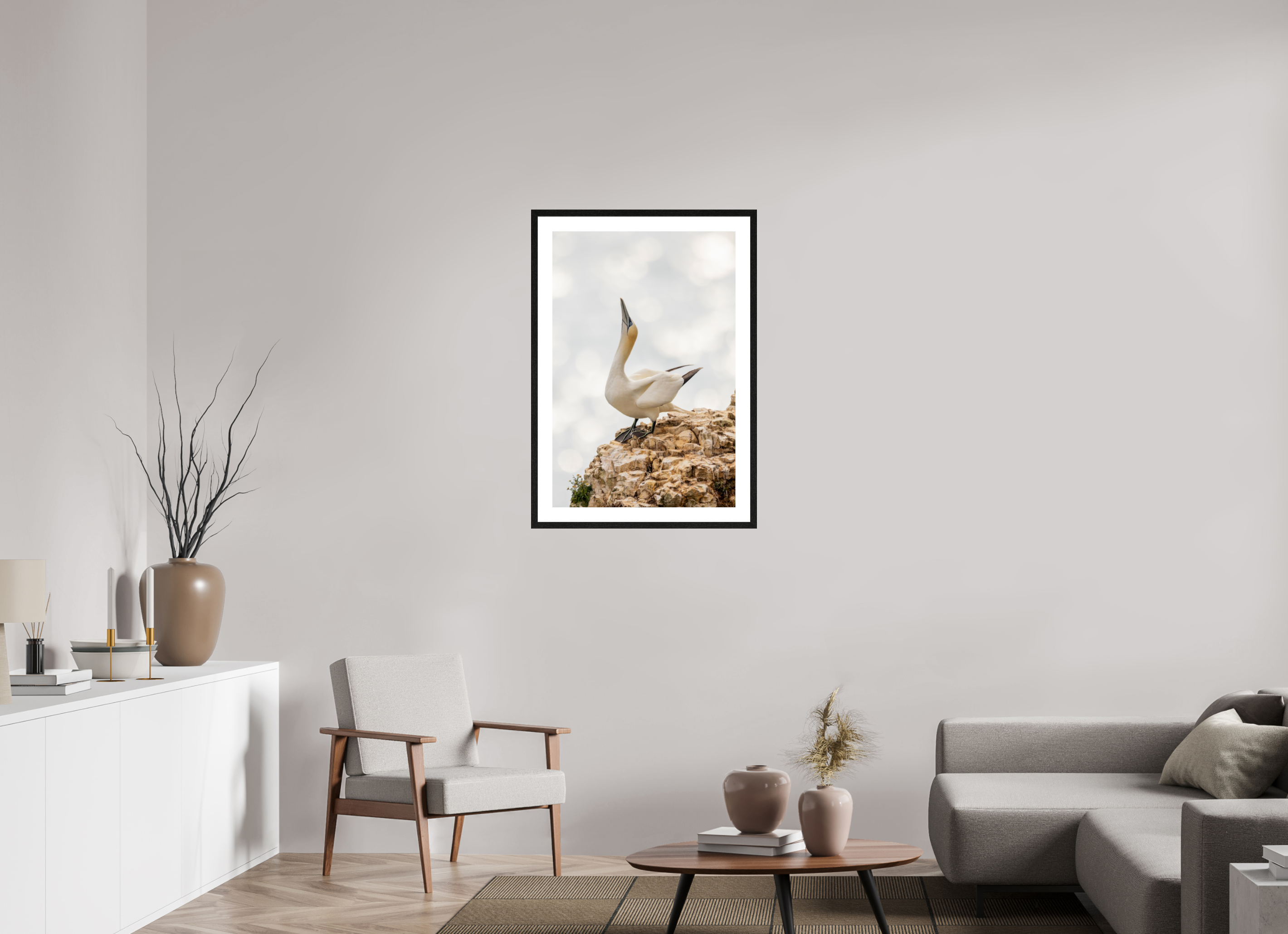 60 x 90 cm, Black Frames Gannet Strut