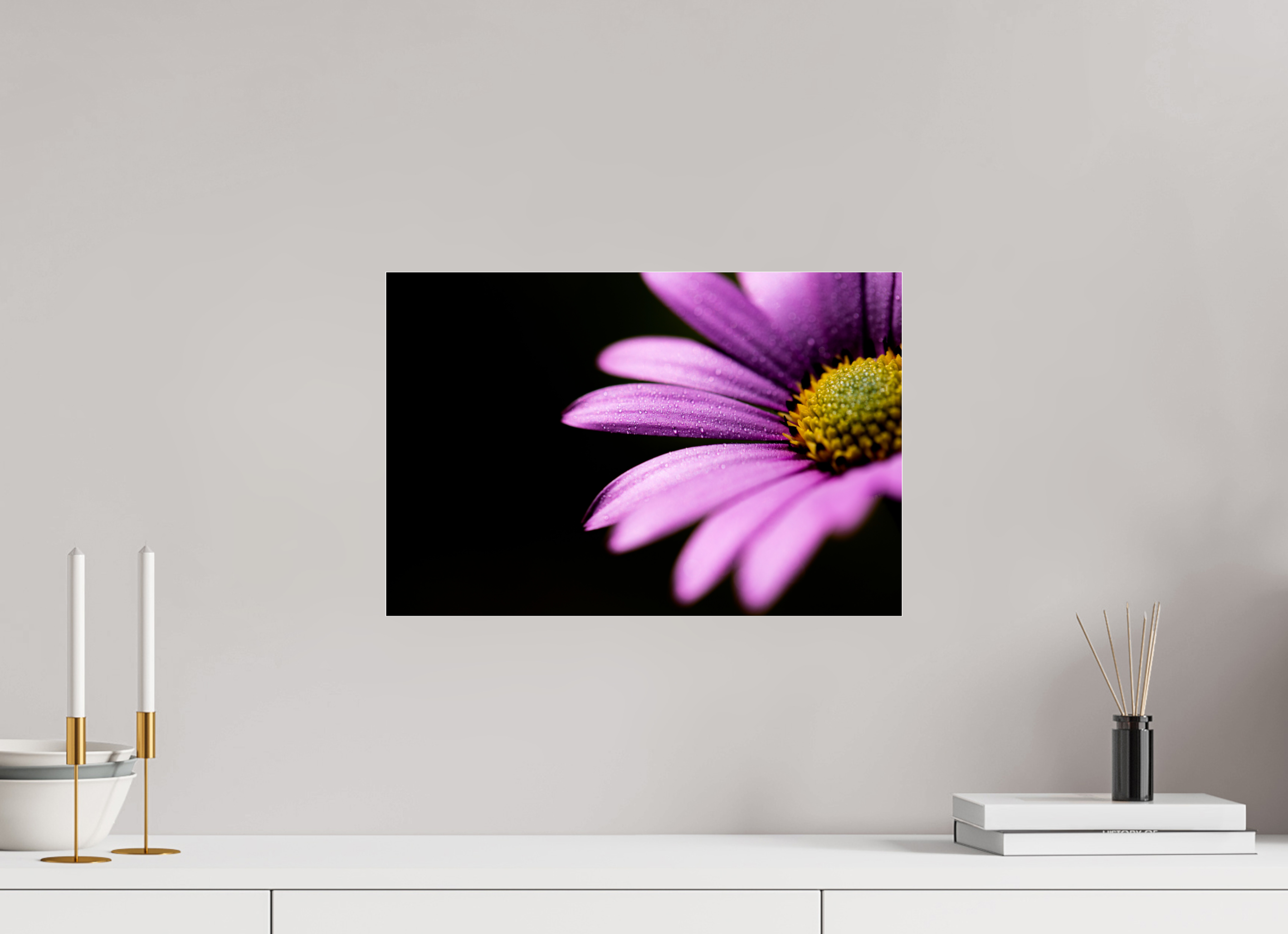 45 x 30 cm, Photo Print Under Acrylic Glass Pink Petals
