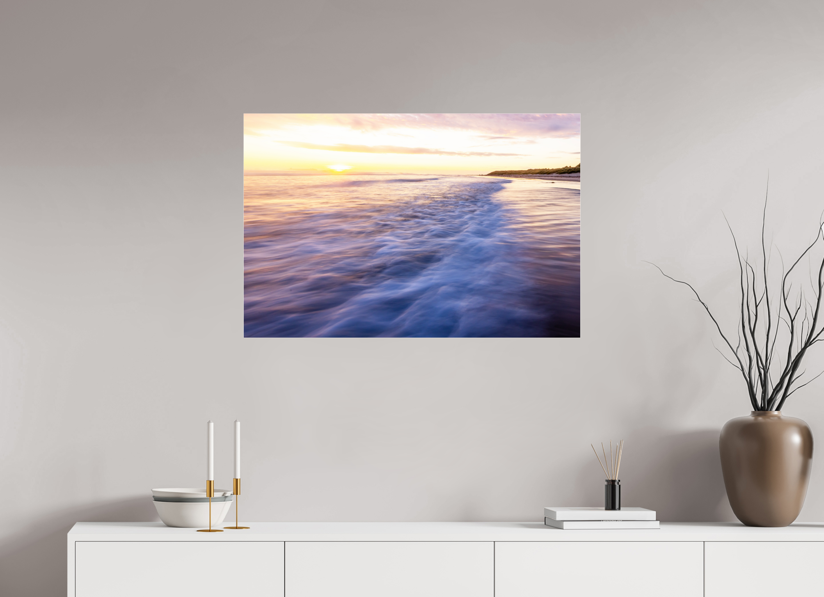 90 x 60 cm, Photo Print Under Acrylic Glass Waves