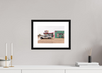 30 x 20 cm, Black Frames Retro Styles on Route 66