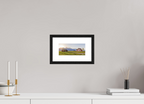 21.4 x 10 cm, Black Frames Sunset over the Tetons