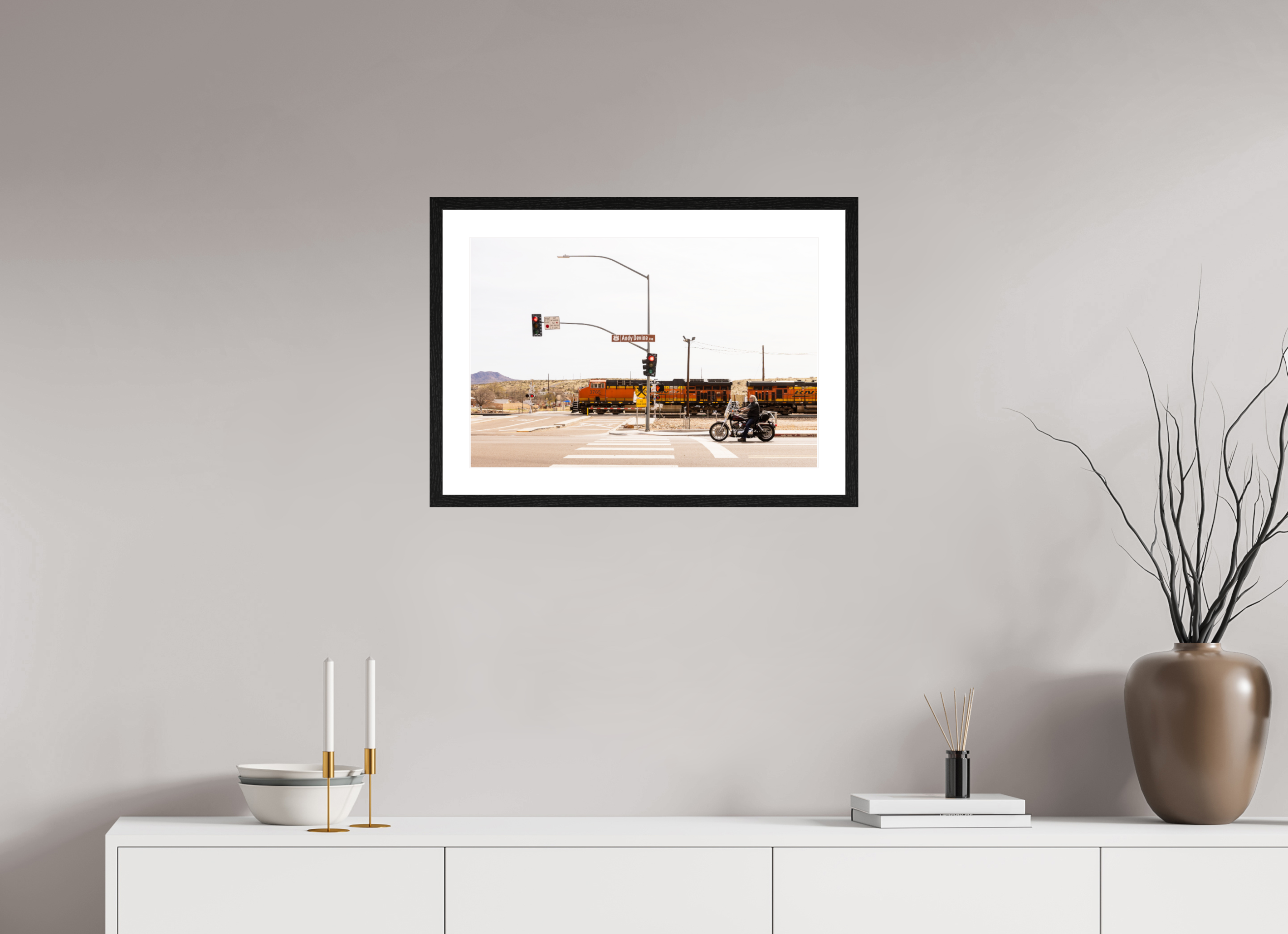 60 x 40 cm, Black Frames Route 66