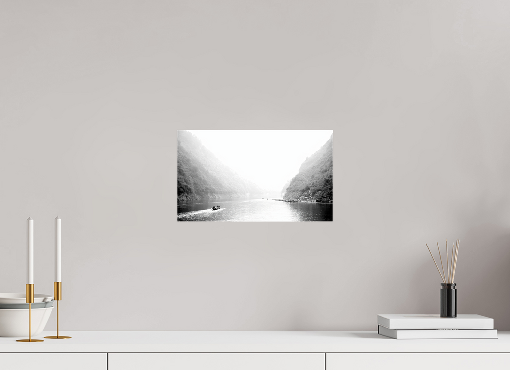 34.2 x 20 cm, Photo Print Under Acrylic Glass Tranquility Along The River Li