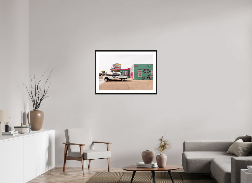 90 x 60 cm, Black Frames Retro Styles on Route 66