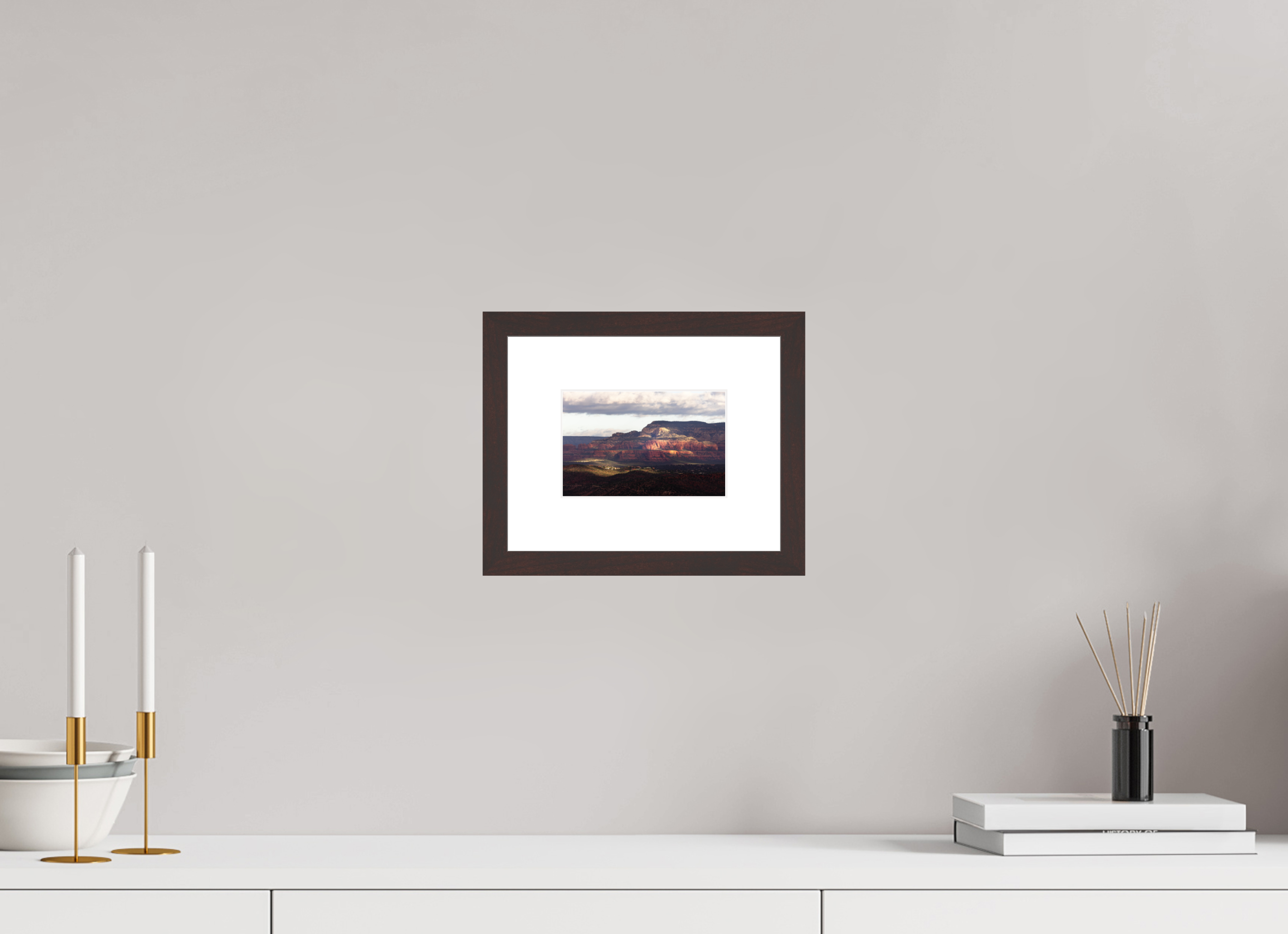 15 x 10 cm, Brown Frame Painting Sedona