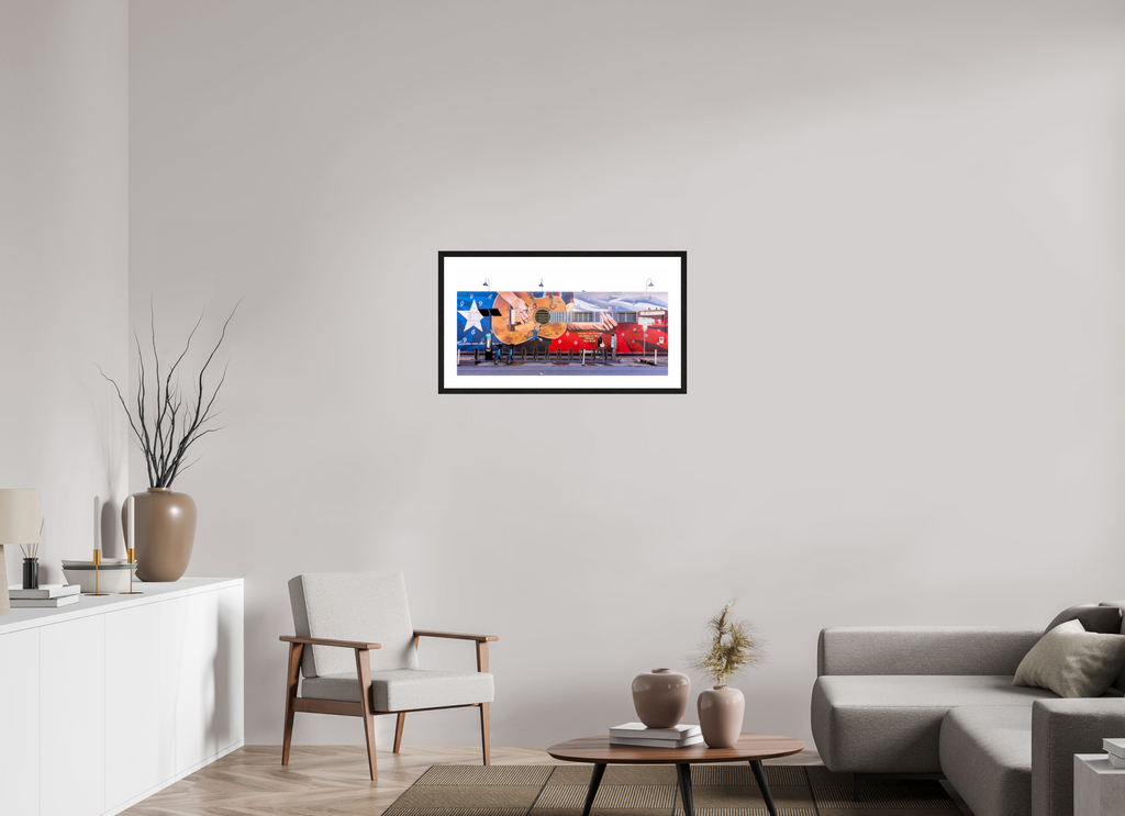 78.9 x 40 cm, Black Frames Austin Streets