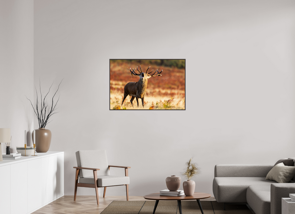 105 x 70 cm, Brown Floater Frame deer