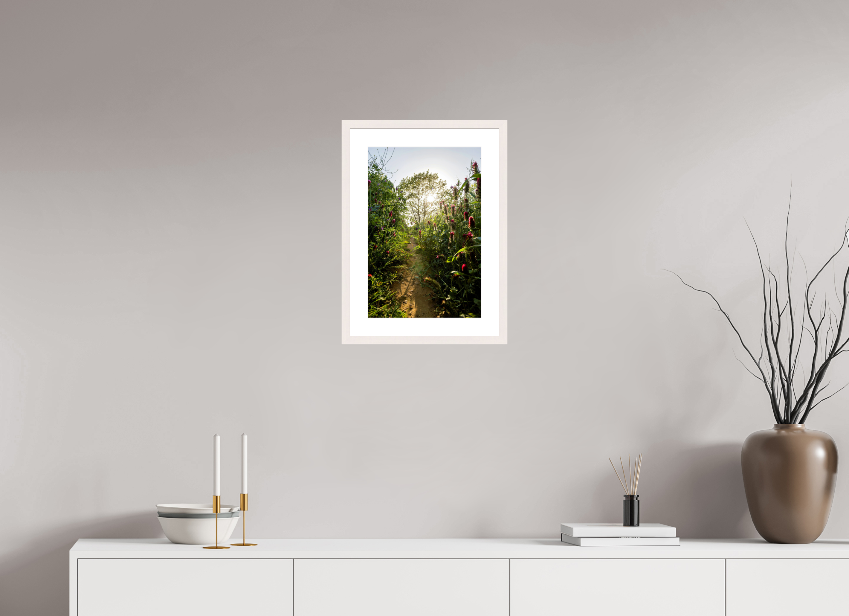 30 x 45 cm, White Maple 20 mm Wild Flowers