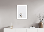 40 x 59.4 cm, Black Frames Swan at Dawn