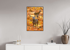 50 x 75 cm, Brown Floater Frame Deer R