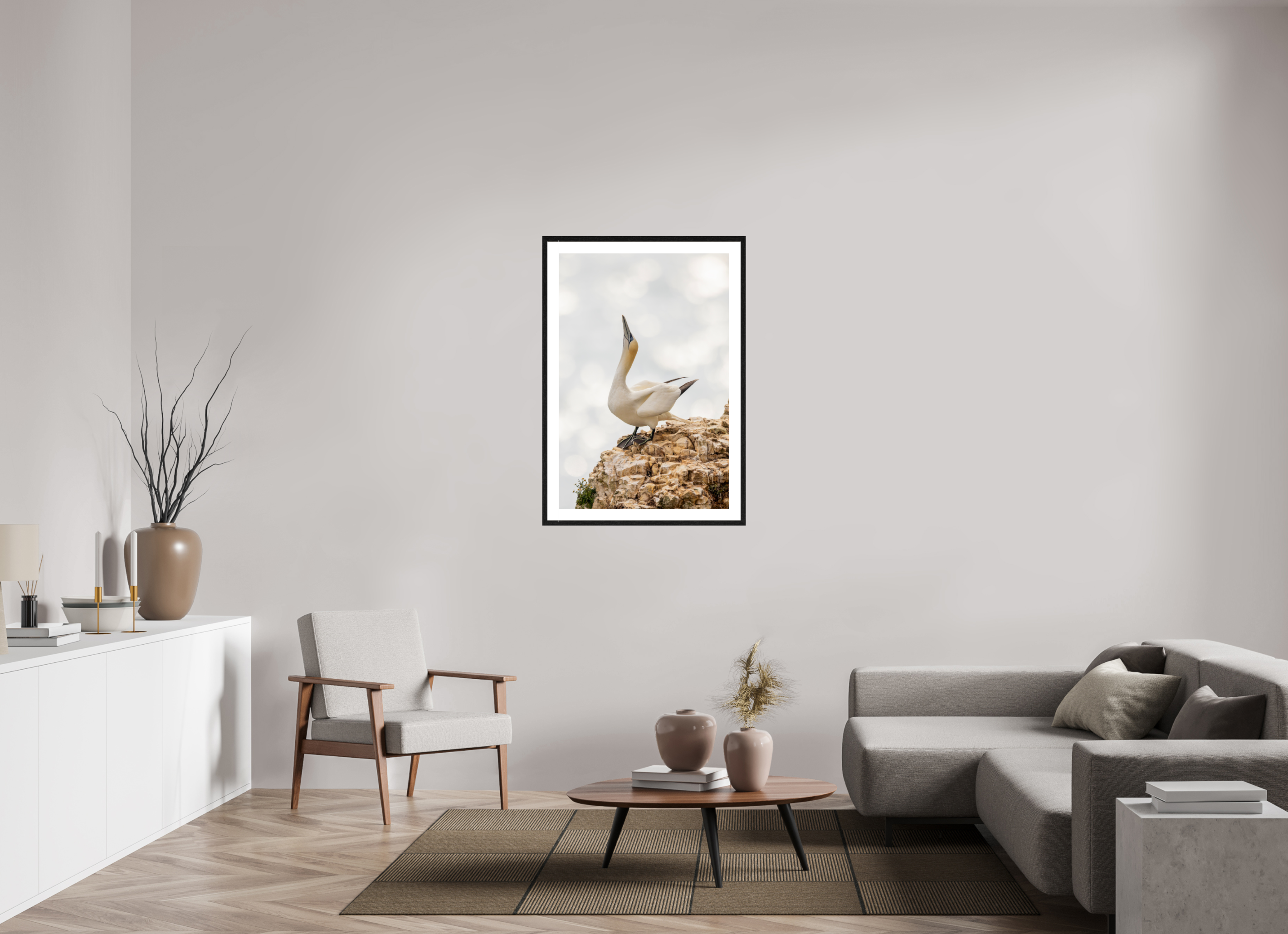 70 x 105 cm, Black Frames Gannet Strut