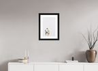 30 x 44.6 cm, Hamburg 40 mm frame Swan at Dawn