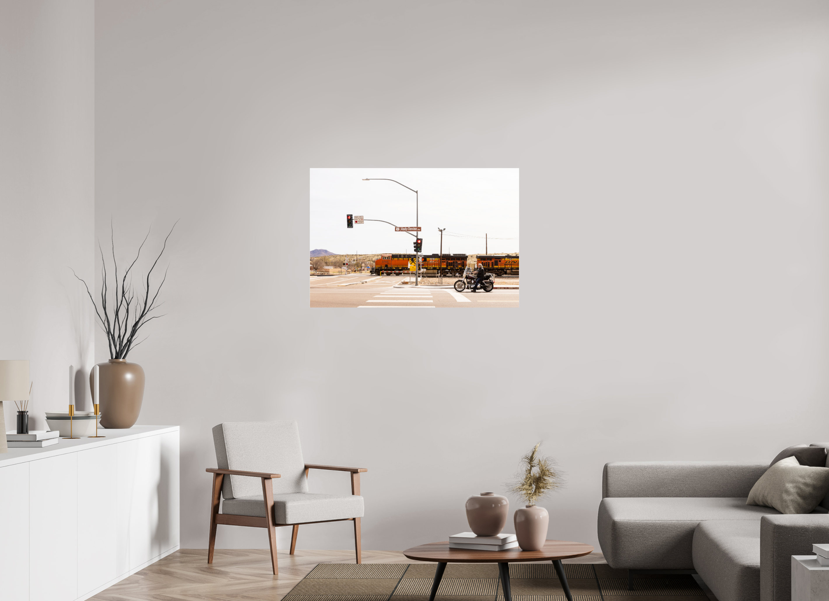 105 x 70 cm, Photo Print Under Acrylic Glass Route 66