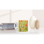 Wild Poppy Flower Ceramic Mug – 11oz Glossy Coffee Cup - Perfect Captures Photography