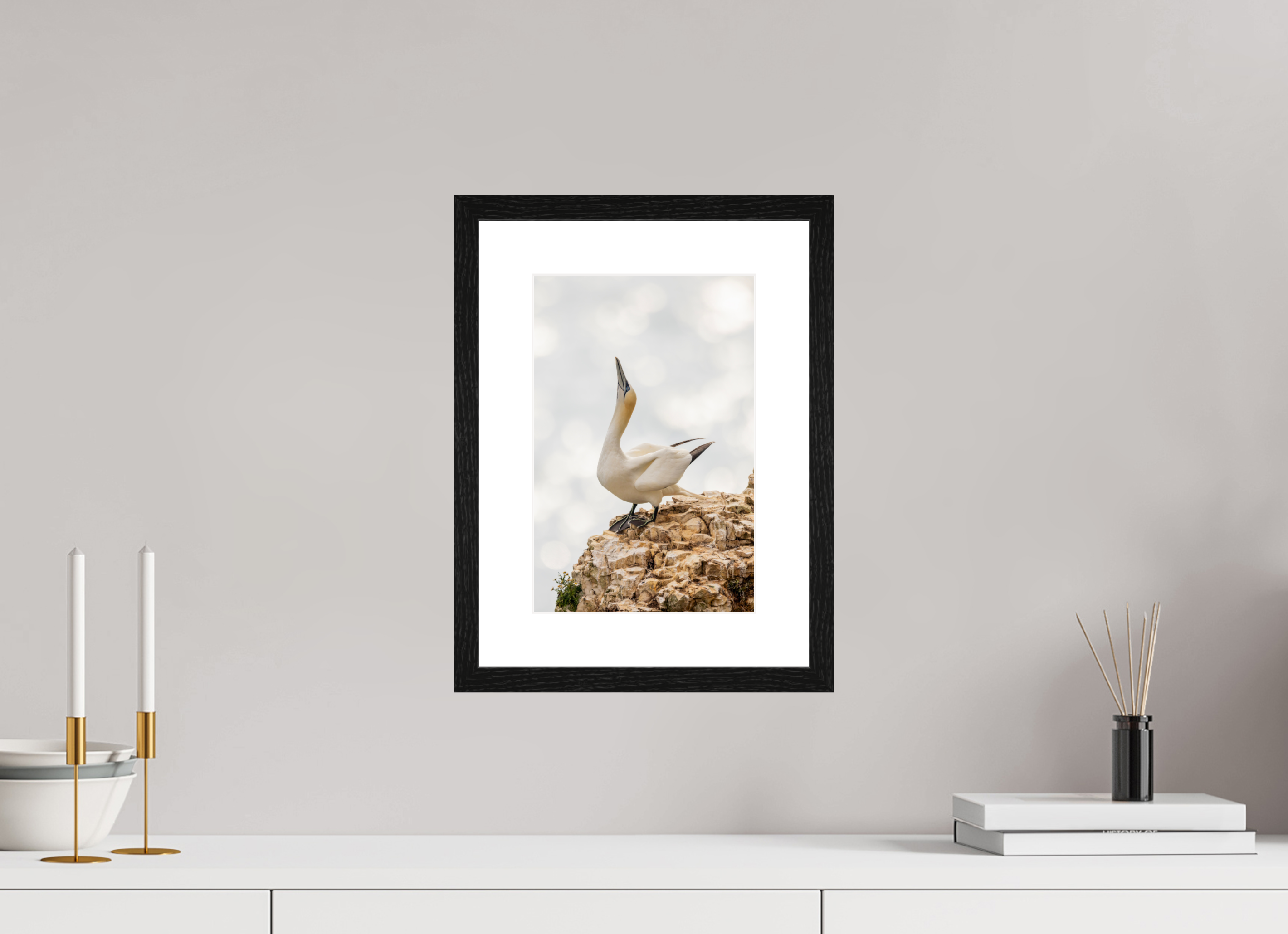 20 x 30 cm, Black Frames Gannet Strut