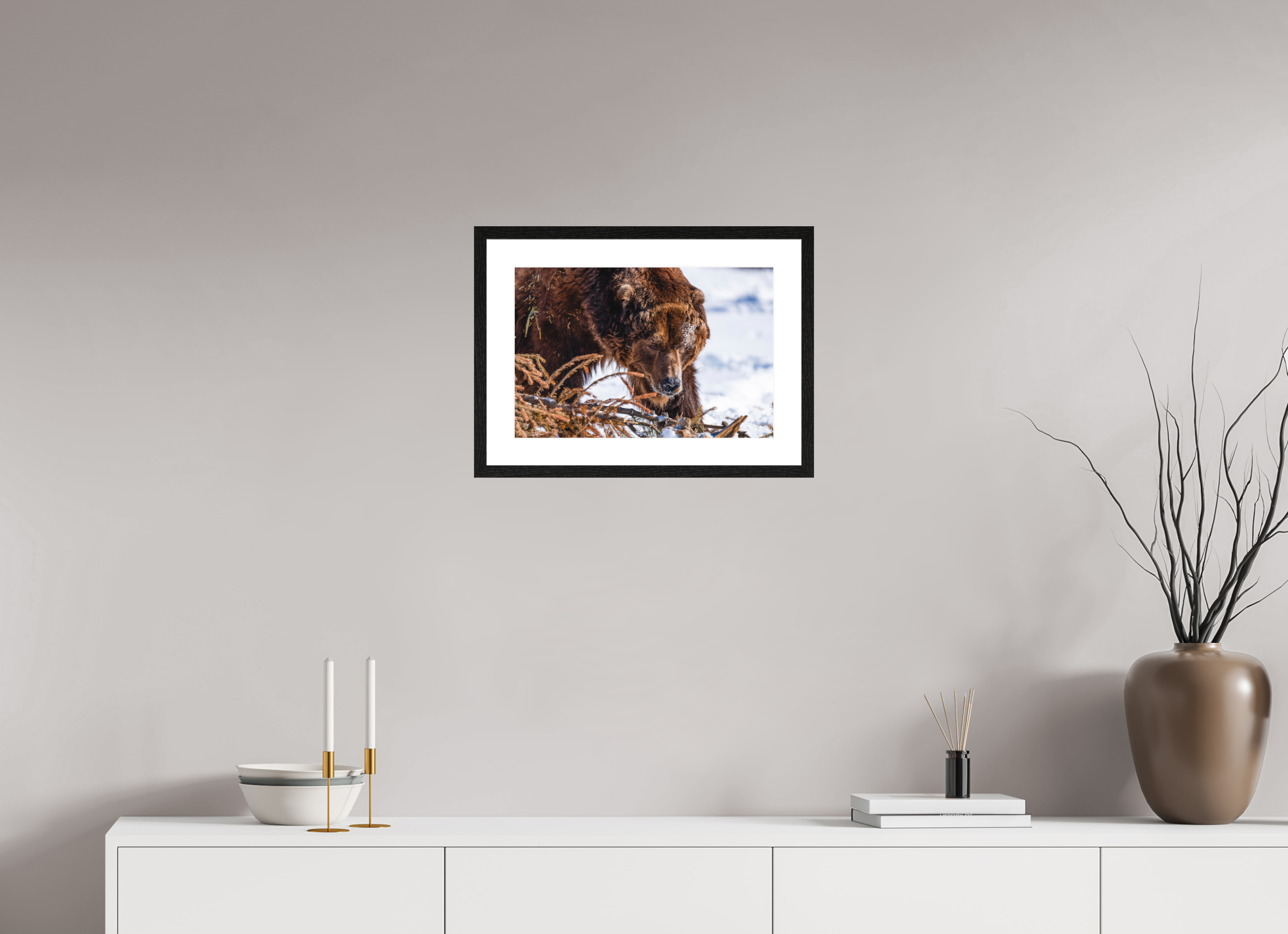 45 x 30 cm, Frame Test Config Alaskan Bear