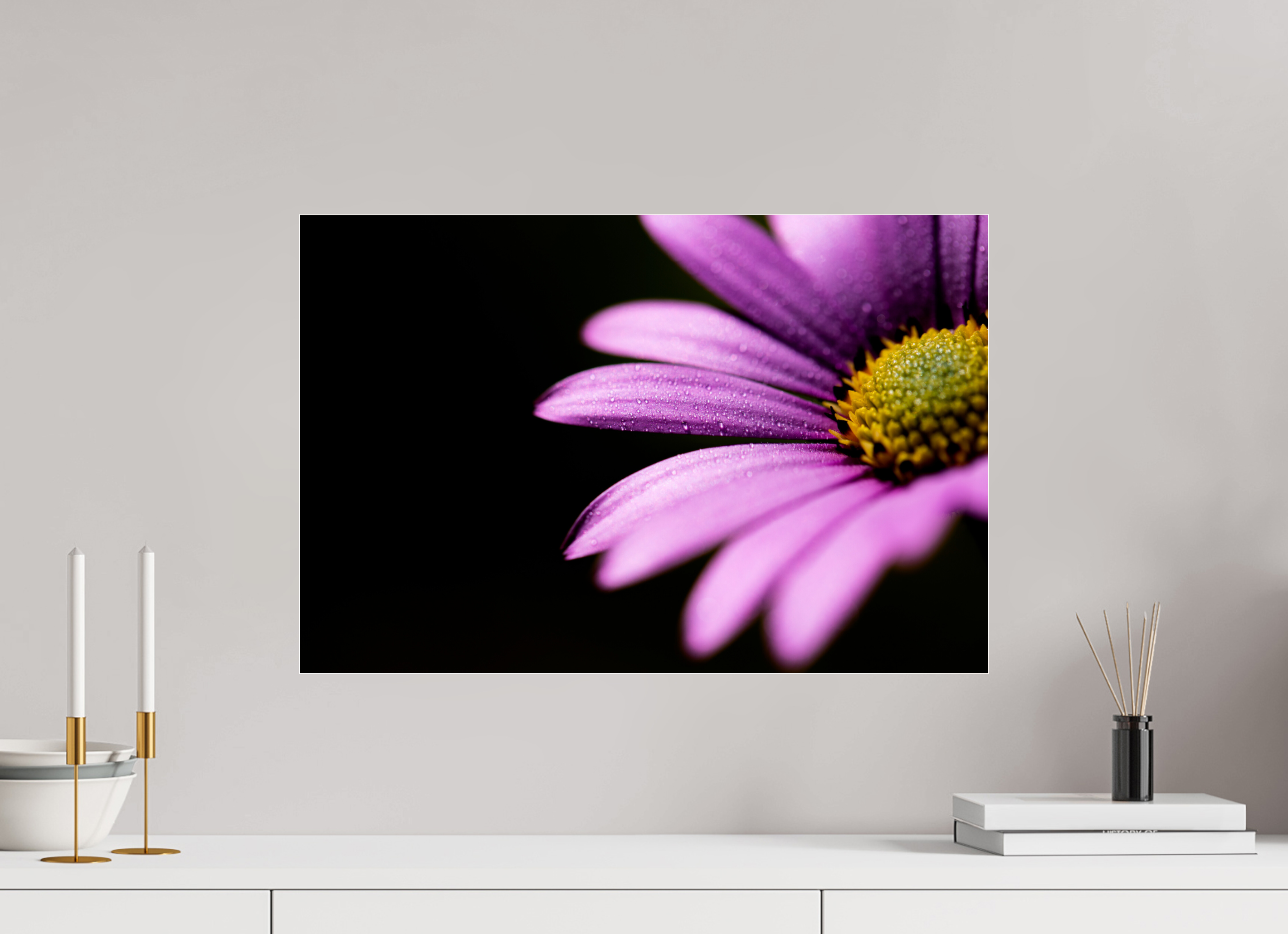 60 x 40 cm, Photo Print Under Acrylic Glass Pink Petals
