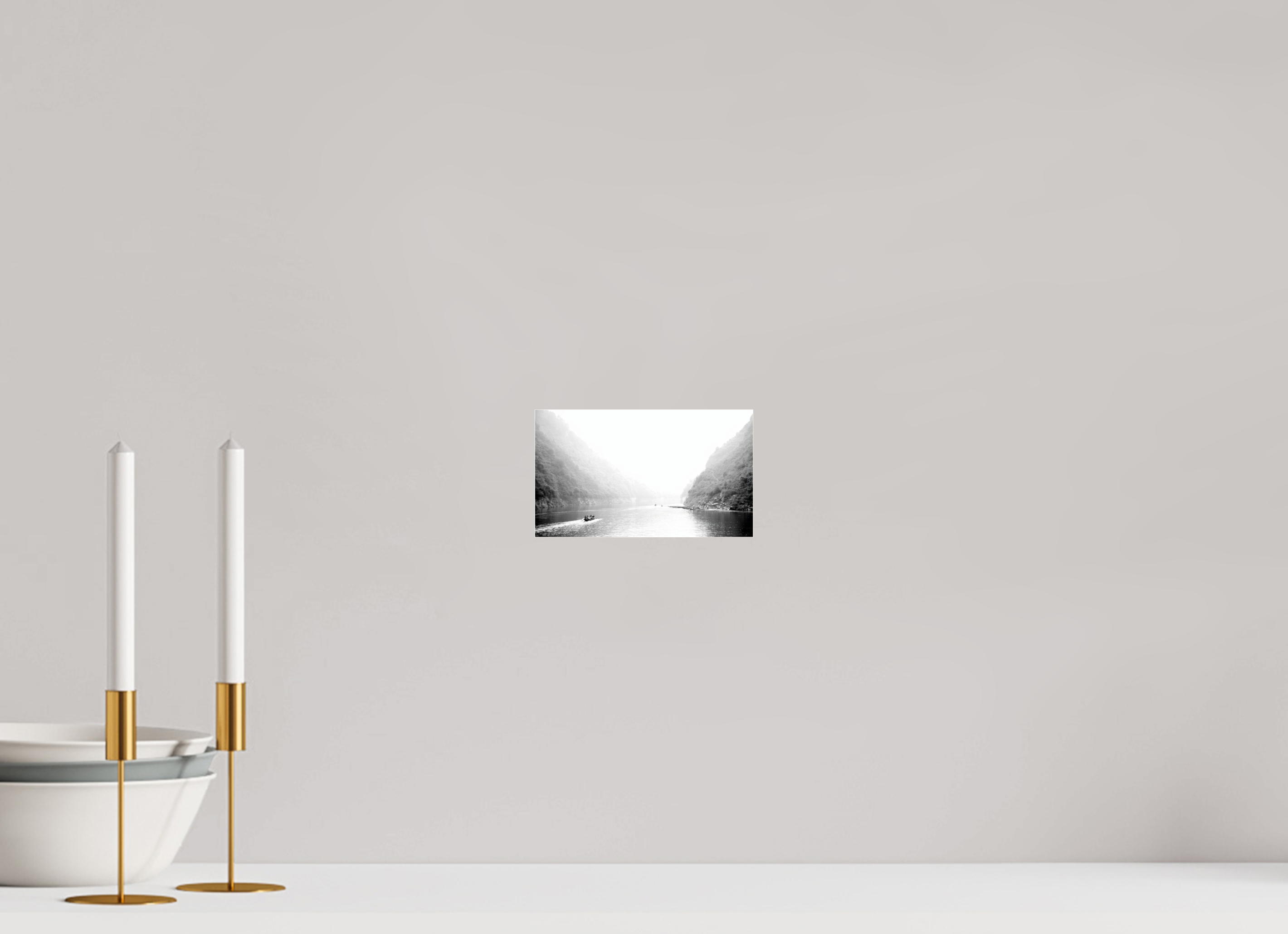 17.1 x 10 cm, Photo Print Under Acrylic Glass Tranquility Along The River Li