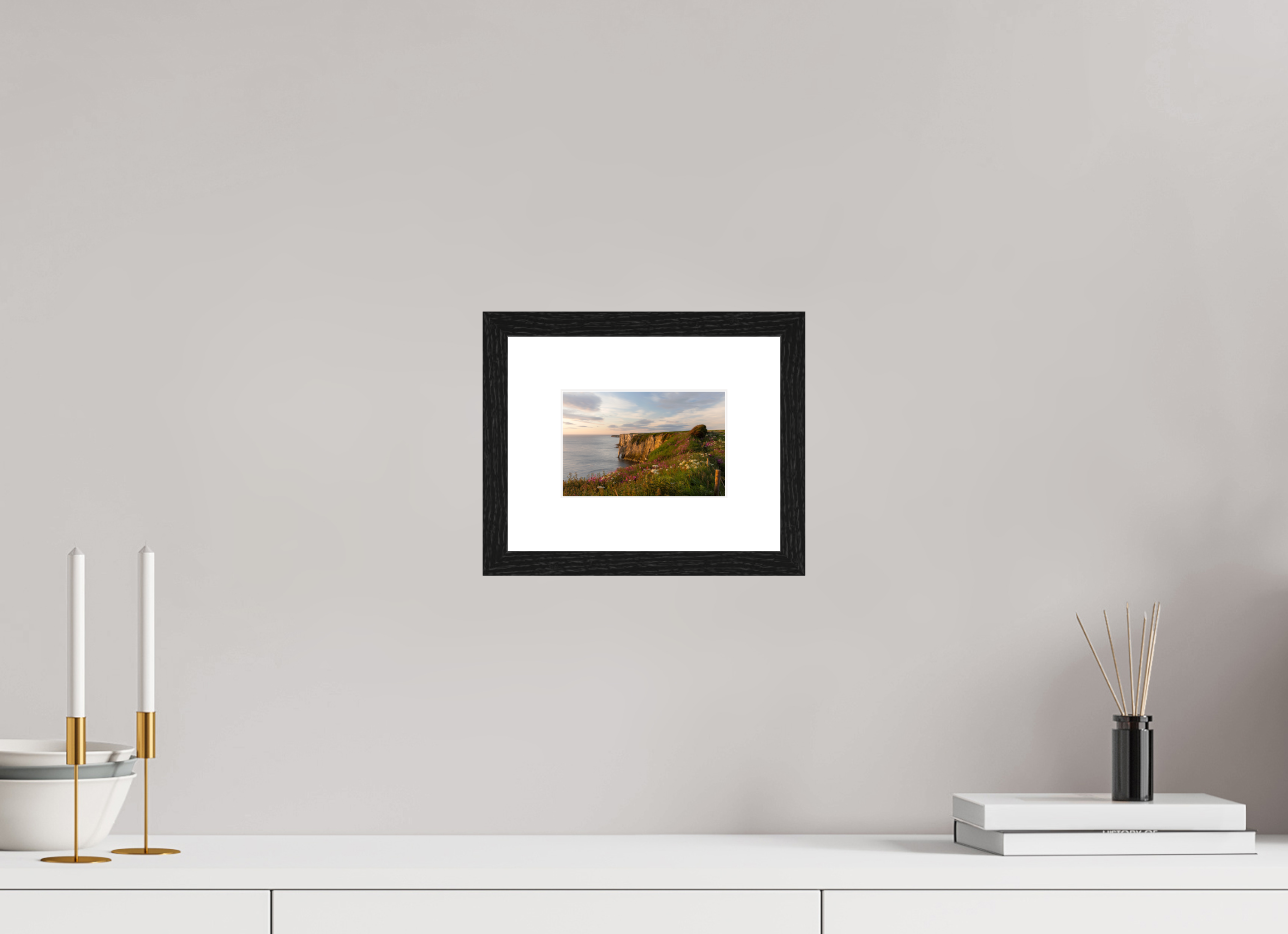 15 x 10 cm, Black Frames Bempton Cliffs