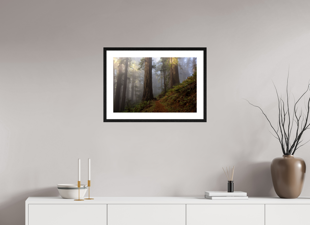 60 x 40 cm, Black Frames Redwood