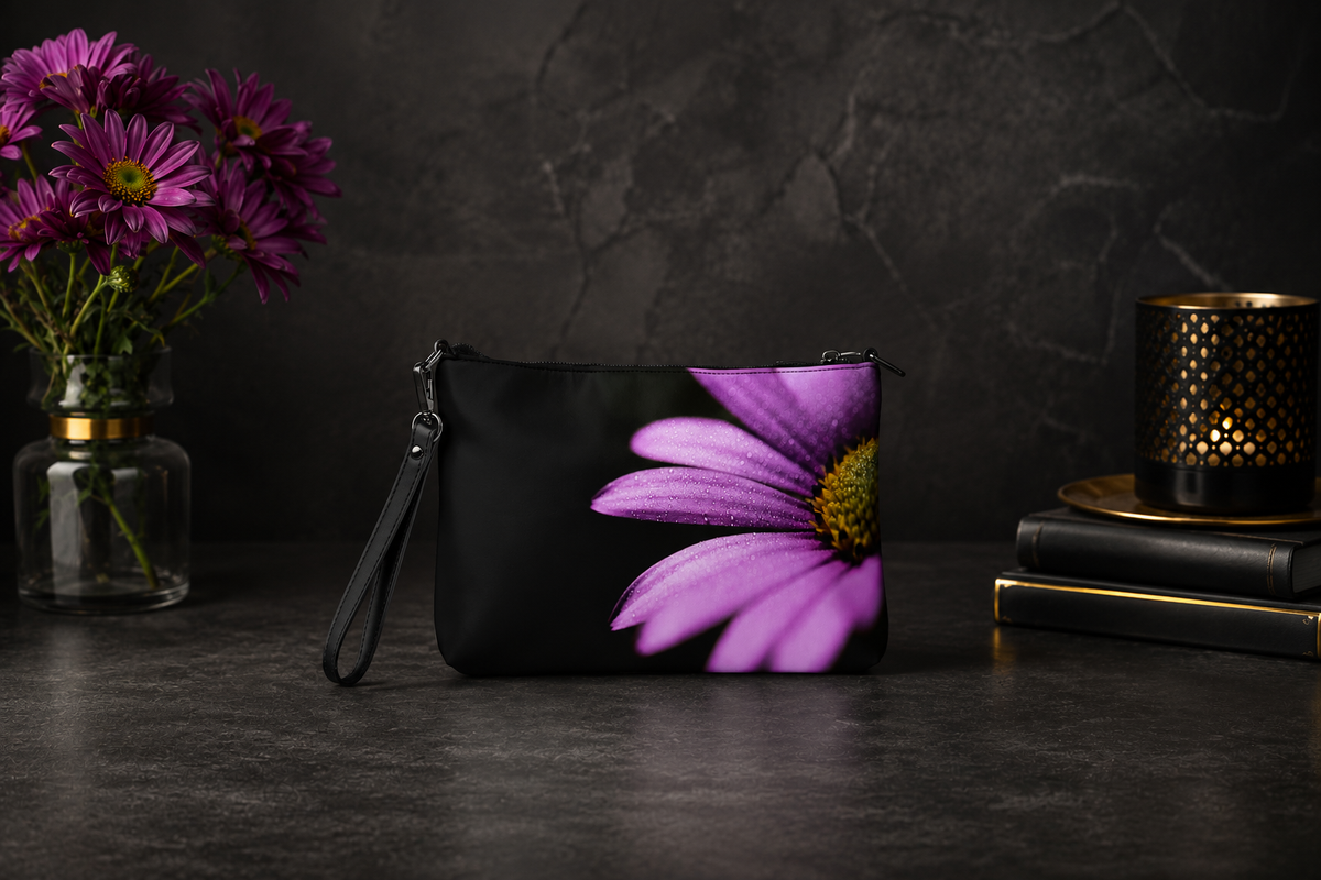 Luxury Purple Flower Crossbody Bag