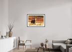 90 x 60 cm, Black Frames deer