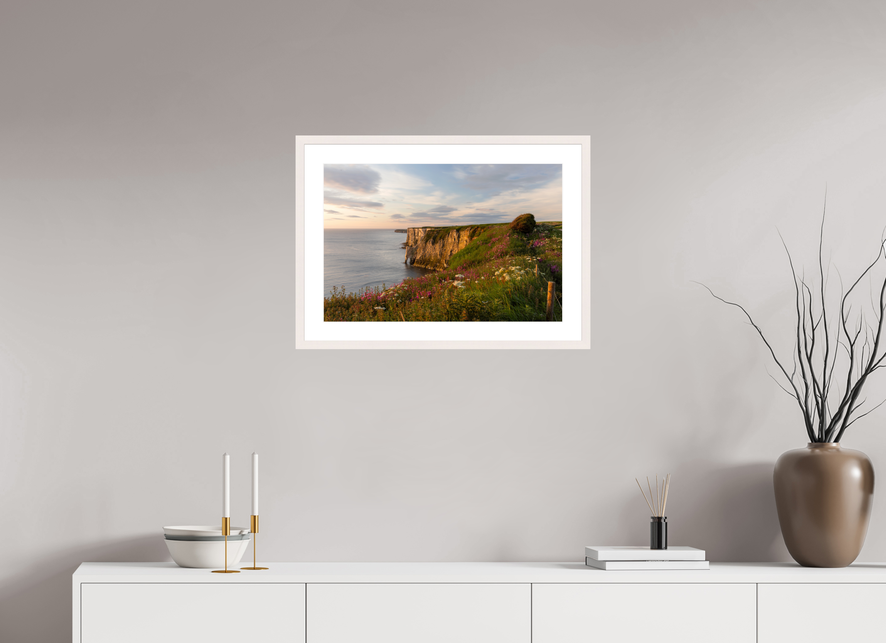 60 x 40 cm, White Maple 20 mm Bempton Cliffs