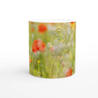 Wild Poppy Flower Ceramic Mug – 11oz Glossy Coffee Cup - Perfect Captures Photography