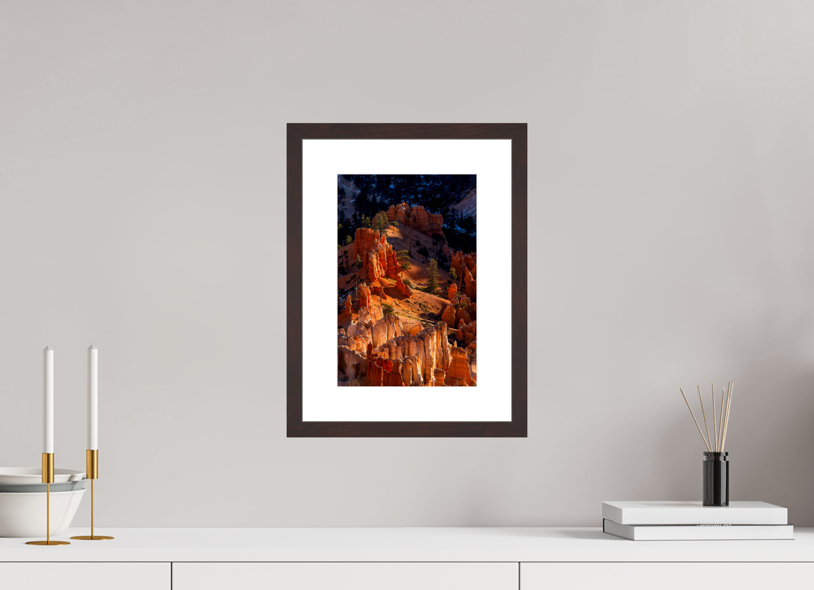 20 x 30 cm, Brown Frame The Hoodoos Of Bryce Canyon