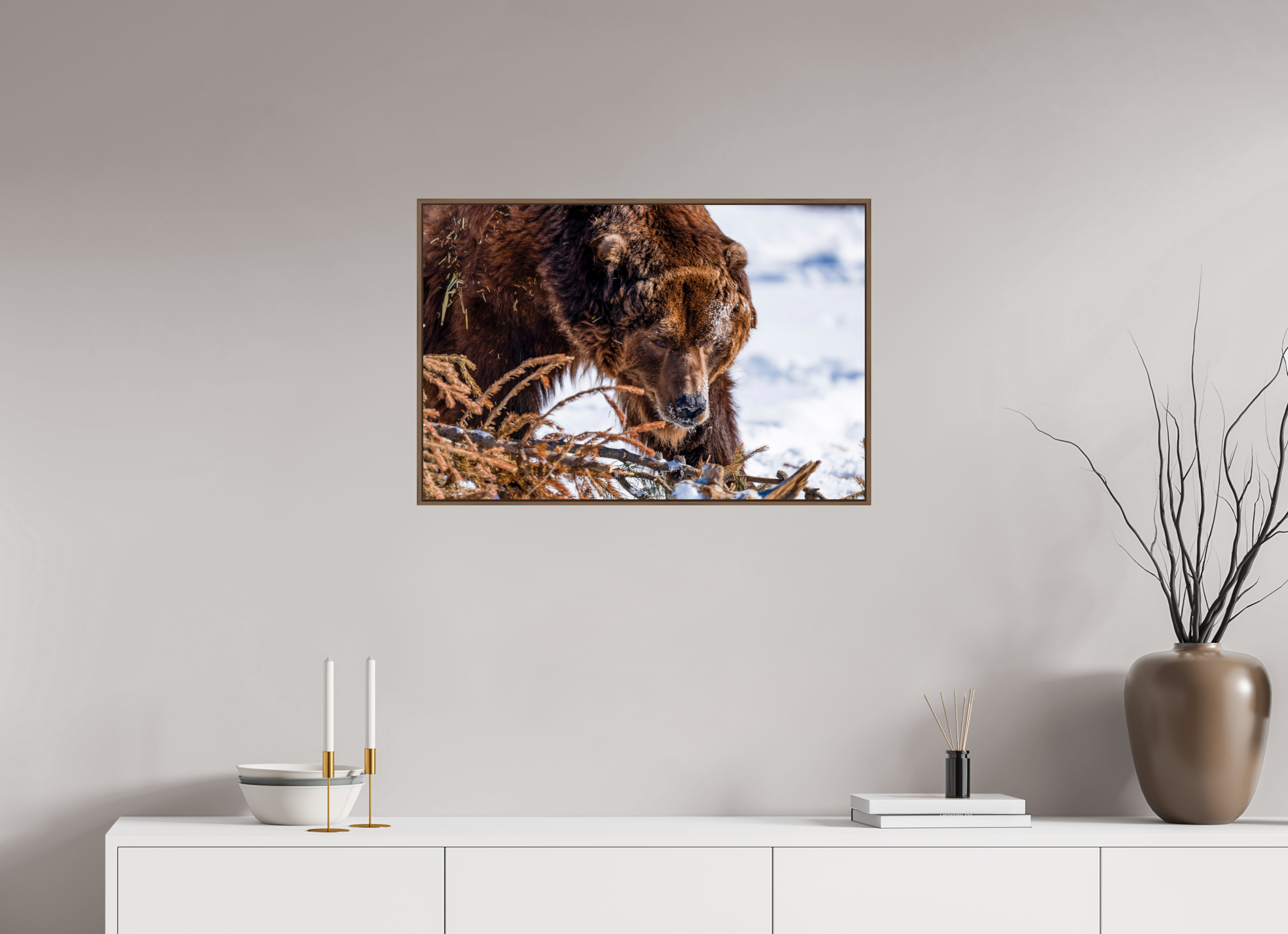 75 x 50 cm, Brown floater Alaskan Bear