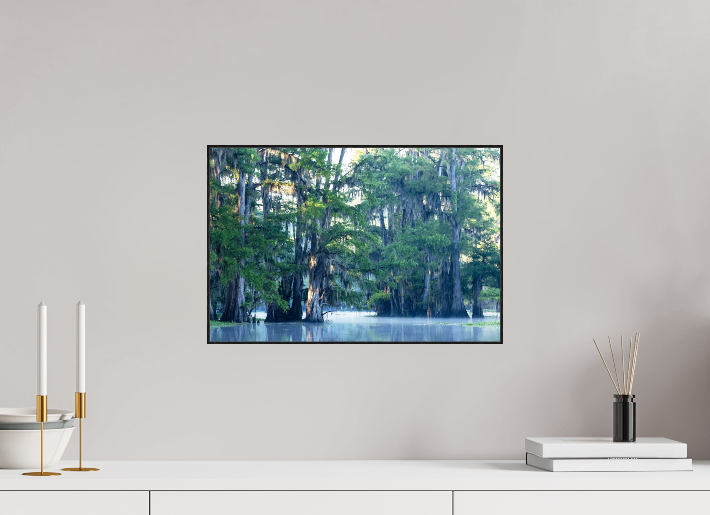 45 x 30 cm, Solid Wood Artbox The Mystery of Caddo Lake Fine Art