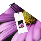 Luxury Purple Flower Crossbody Bag – Black Faux Leather Floral Designer Handbag – Elegant Statement Purse for Women - Perfect Captures Photography