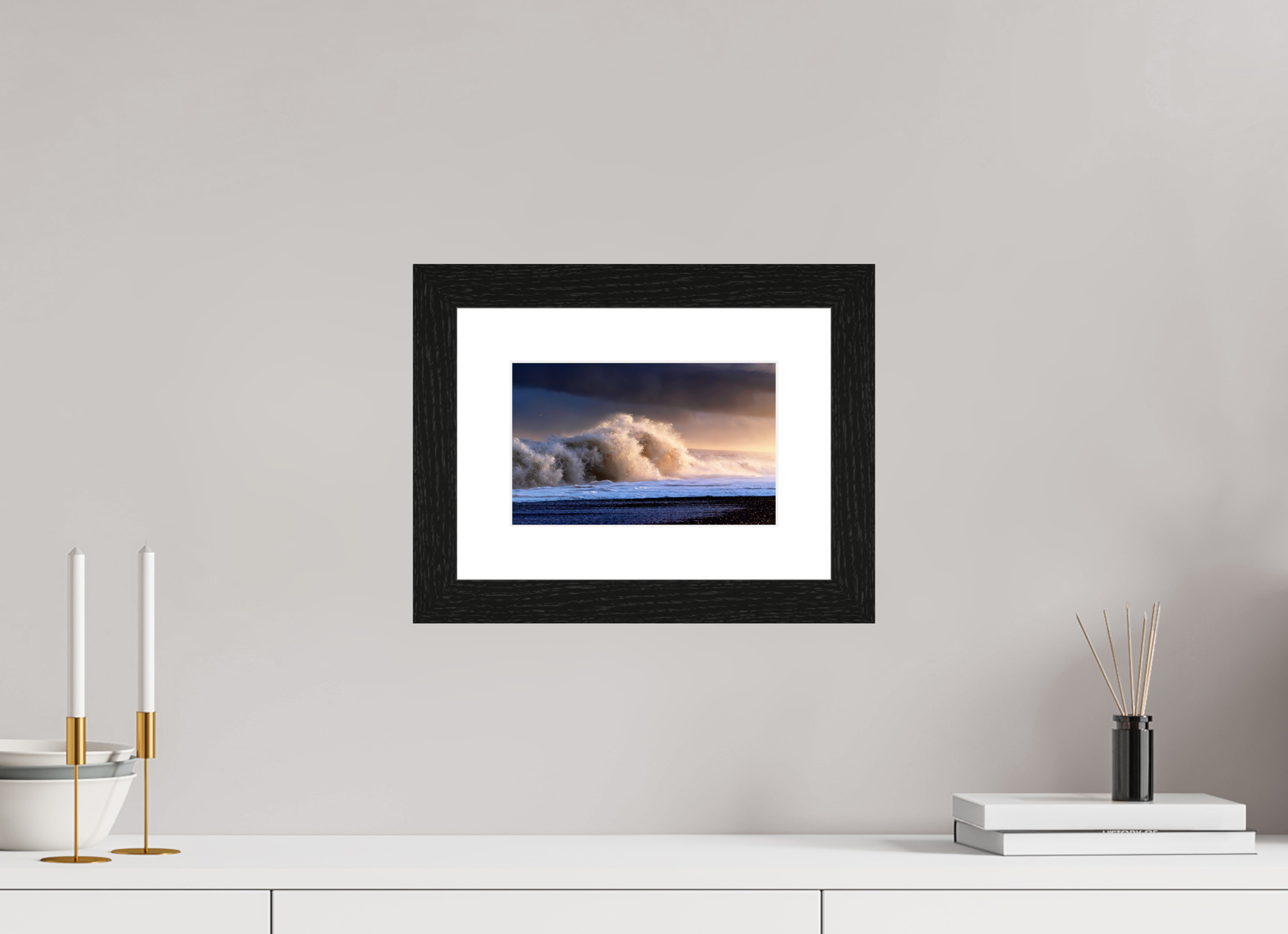 23.8 x 15 cm, Hamburg 40 mm frame Morning waves