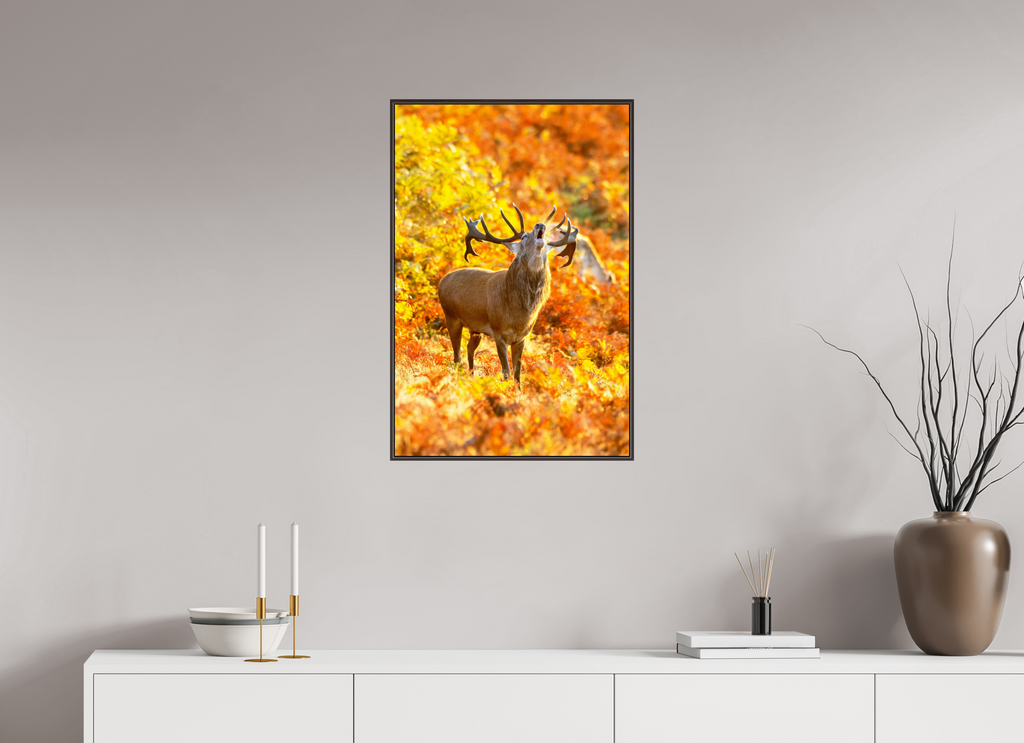 50 x 75 cm, Brown Floater Frame deer
