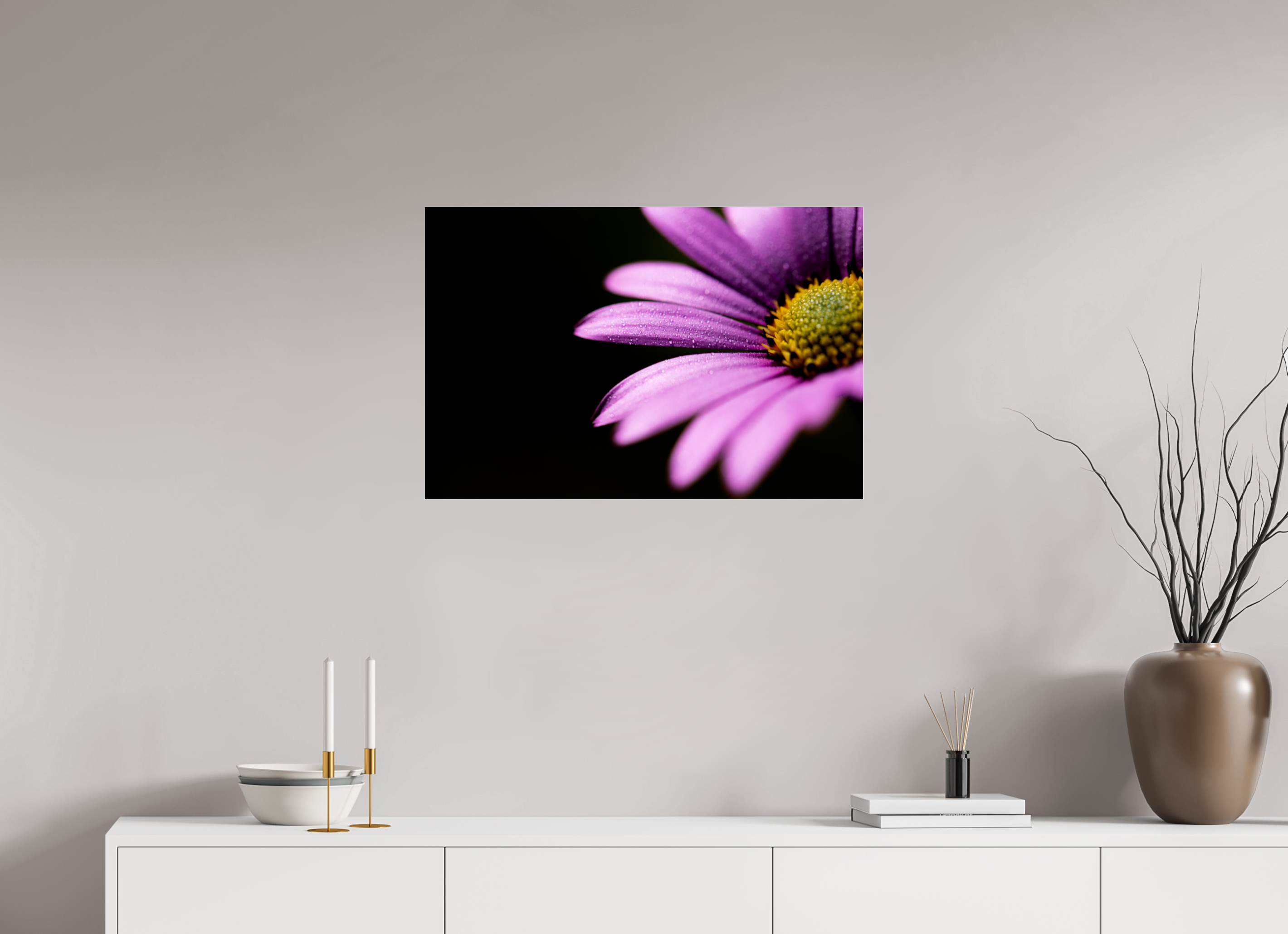 75 x 50 cm, Photo Print Under Acrylic Glass Pink Petals