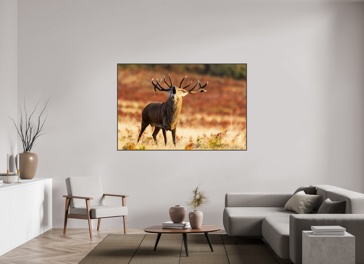 180 x 120 cm, Brown Floater Frame roaring deer