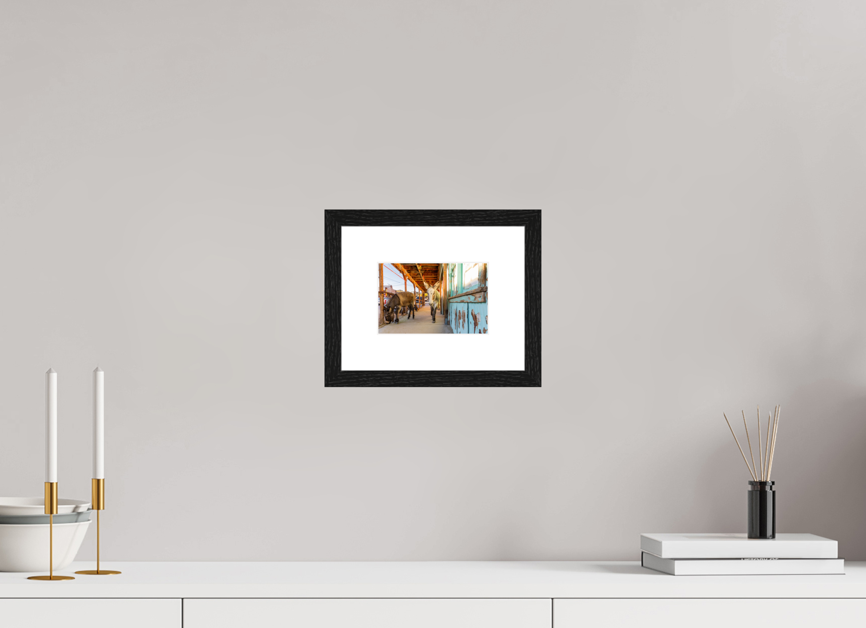 15 x 10 cm, Black Frames Burros of Oatman