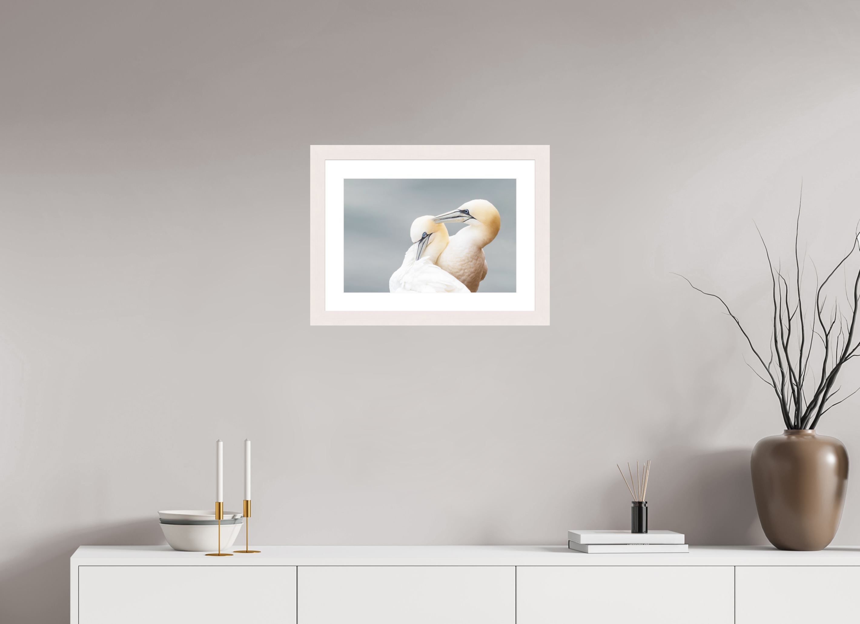 45 x 30 cm, White Frame Ganetts