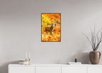 40 x 60 cm, Brown Floater Frame deer