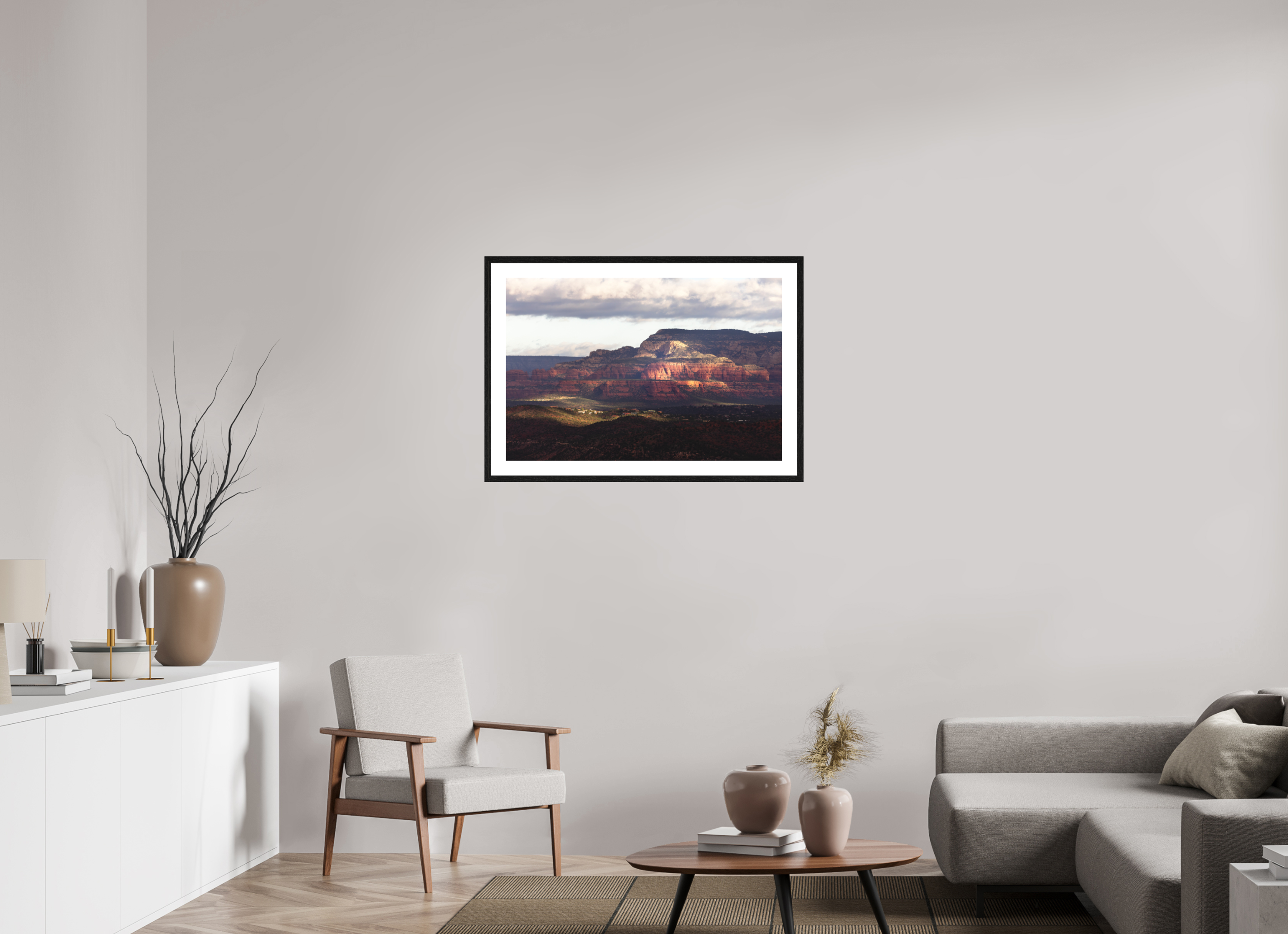 90 x 60 cm, Black Frame Painting Sedona
