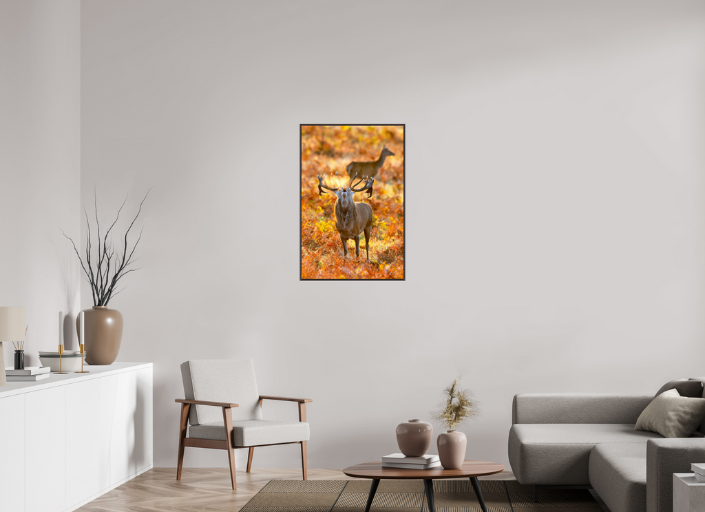 60 x 90 cm, Brown Floater Frame Deer R